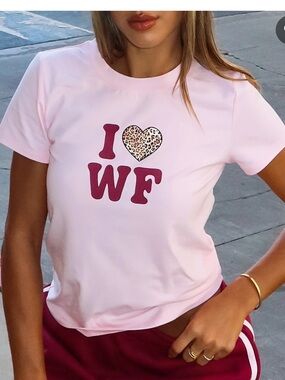 White Fox Baby Tee size S